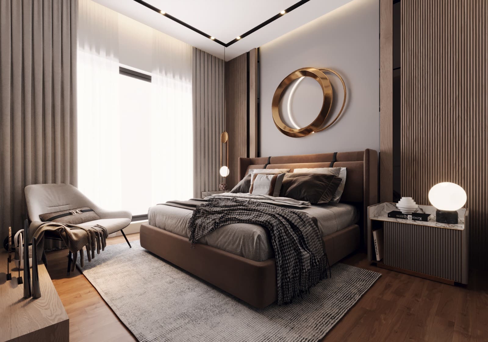 Contemporary One-Bed Studio Apartment: Warm Minimalism Meets Everyday Luxury